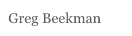 Greg Beekman