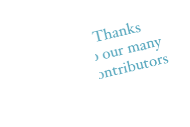 Thanks to our many contributors 