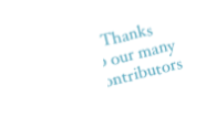 Thanks to our many contributors 